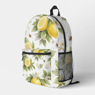 Vintage-Limonenblüten-Muster Cottagecore-Zitrusf Bedruckter Rucksack