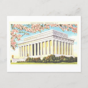 Vintage Lincoln Memorial in Washington, DC, Postkarte