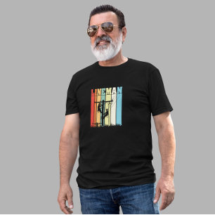 Vintage Lineman Retro-Elektriker-Geschenkidee T-Shirt