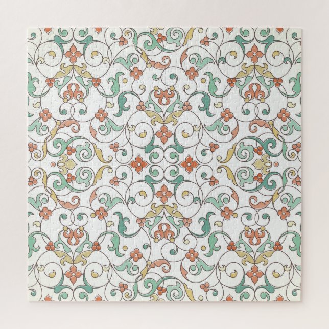 Vintage Linie Art Orientale Puzzle (Vertikal)