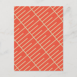 Vintage Linien Postkarte