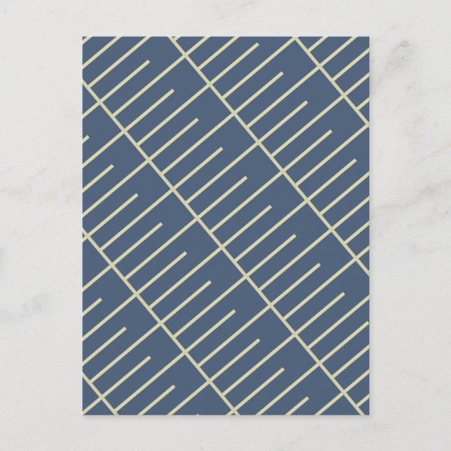 Vintage Linien Postkarte (Vorderseite)