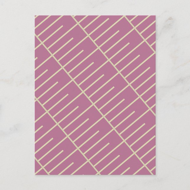 Vintage Linien Postkarte (Vorderseite)