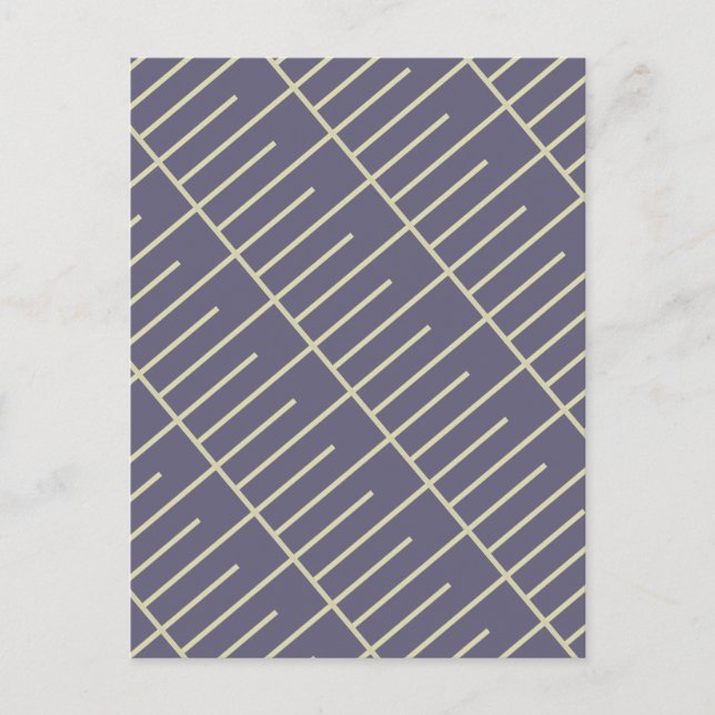 Vintage Linien Postkarte (Vorderseite)