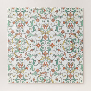 Vintage-Linienkunst-Ostornament Puzzle