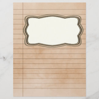Vintage liniertes Papier mit Bildfeld