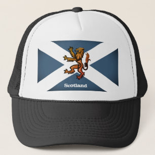 Vintage Lion & Scottish Fahne, Schottland / Mode Truckerkappe