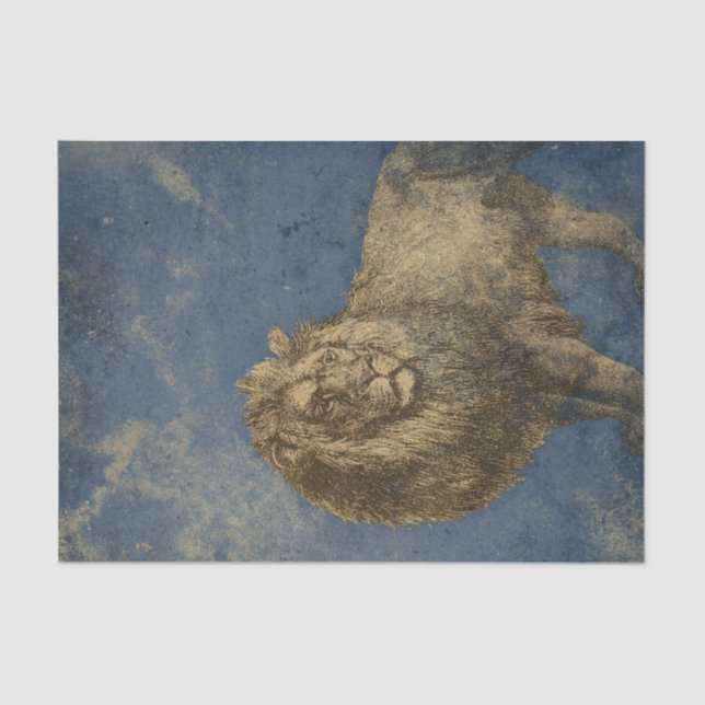 Vintage Lion Seidenpapier (Vorderseite)