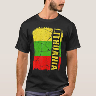 Vintage litauische Flagge Litauen Pride Roots Heri T-Shirt