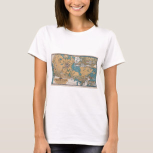 Vintage Literaturkarte von Kanada T-Shirt