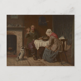 Vintage-Lithographie 'Ein Segen erflehen' Postkarte