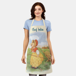 Vintage Little Bo Peep Mother Goose Kinderreim Schürze