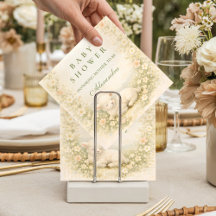 Vintage Little Lamb Floral Wreath Baby Shower