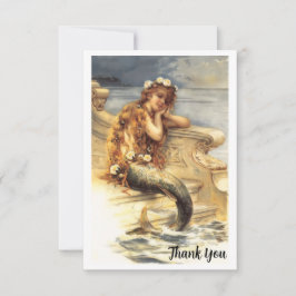 Vintage Little Mermaid Dankeskarte