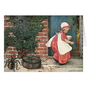 Vintage Little Miss Muffet Spinne Kinderreim