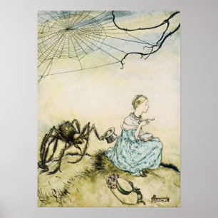 Vintage Little Miss Muffet von Arthur Rackham Poster
