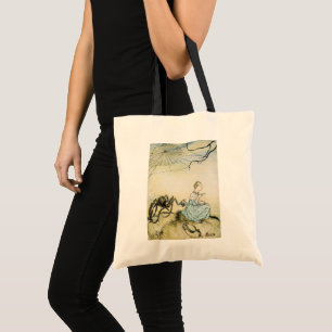 Vintage Little Miss Muffet von Arthur Rackham Tragetasche