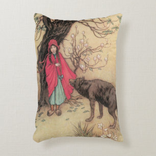 Vintage Little Red Riding Hood von Warwick Goble Dekokissen