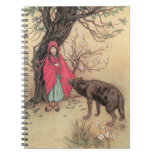 Vintage Little Red Riding Hood von Warwick Goble Notizblock