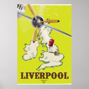 Vintage Liverpool Reiseplakat Poster