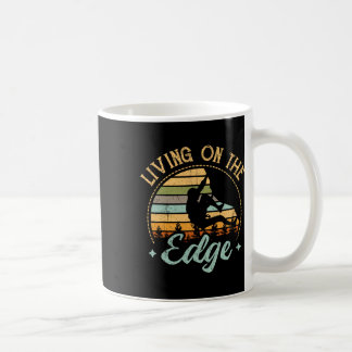 Vintage Living On The Edge Bergsteigen Klettern Kaffeetasse