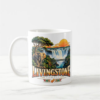 Vintage Livingstone Sambia Reise Kunst Landmarke Kaffeetasse