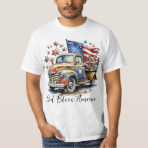 Vintage-LKW Amerikanische Flagge 4. Juli Patriotis
