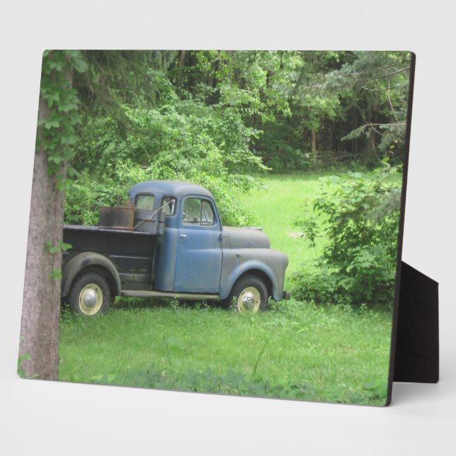 Vintage LKW-Ebene Fotoplatte (Seite)