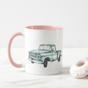 Vintage Lkw-Illustration Tasse