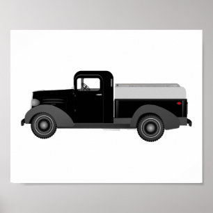 Vintage-LKW-Kinder-Dekorationsdruckplakat Poster