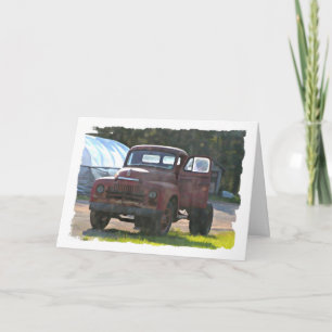 Vintage-LKW-Vatertagskarte (Großdruck) Karte
