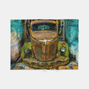 Vintage LKW Whiskey-Barrel Fleecedecke