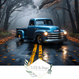 Vintage Lkw-Wiesen und Stalldekoupage Seidenpapier