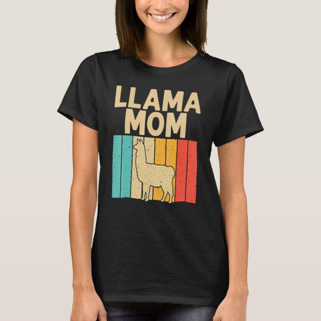 Vintage Llama Mama Oma T-Shirt (Vorderseite)