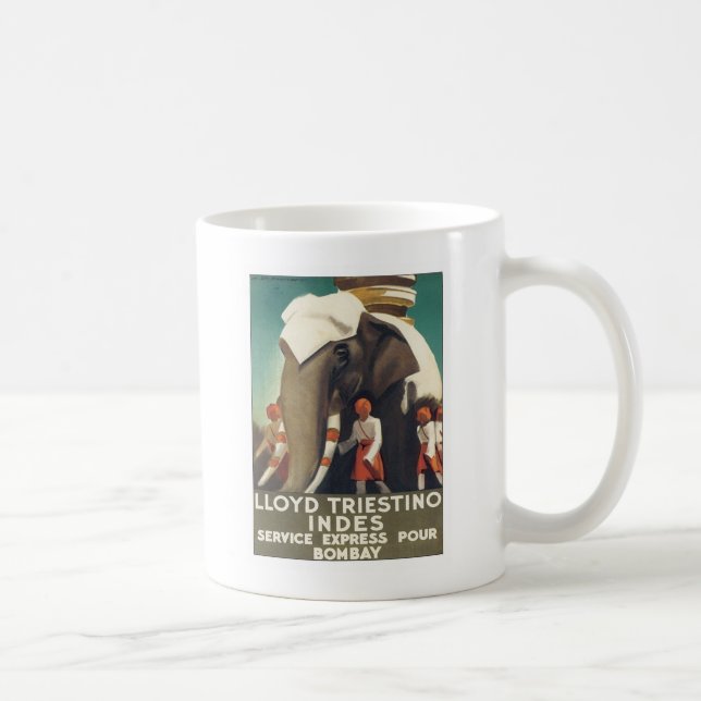 Vintage Lloyd Triestino Indien Kaffeetasse (Rechts)