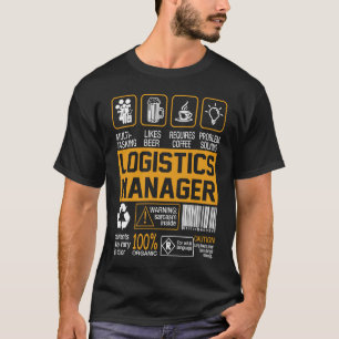 Vintage-Logistikmanager-Beschreibungslabel Stolz T-Shirt