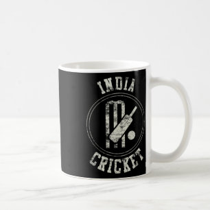 Vintage-Logo der indischen Cricket-Mannschaft Kaffeetasse
