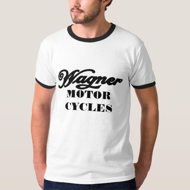 Vintage Logo Wagner Motorräder T-Shirt (Vorderseite)