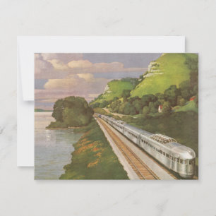 Vintage Lokomotive im Land, Urlaub mit dem Zug