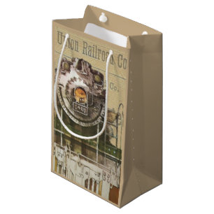 Vintage Lokomotive Motor Dampfbahn Kleine Geschenktüte
