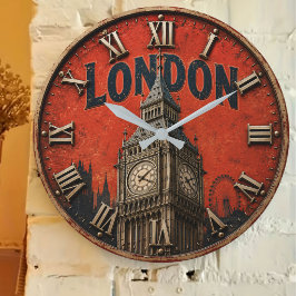 Vintage London Big Ben Classic British Große Wanduhr
