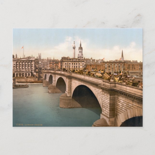 Vintage London Bridge London England Postkarte (Vorderseite)