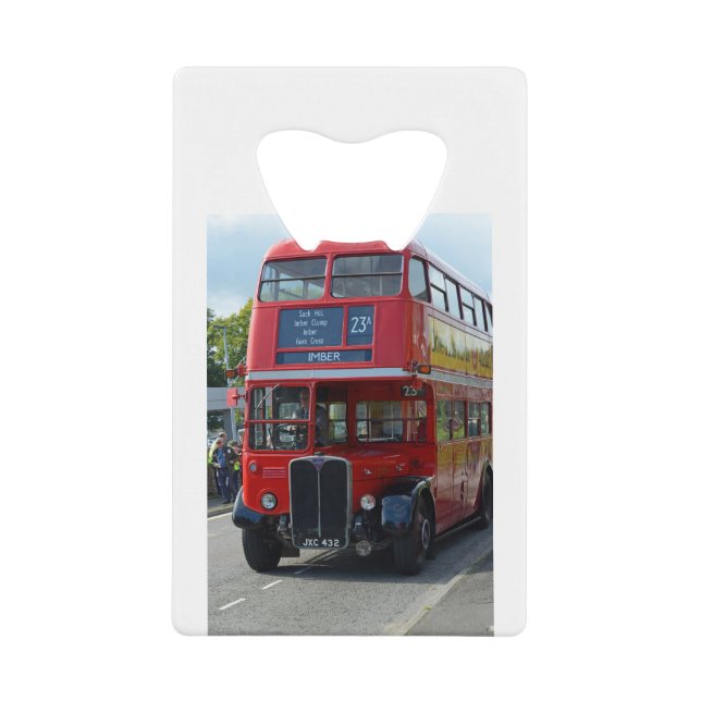 Vintage London Bus Geldbeutel Flaschenöffner (Vorderseite)