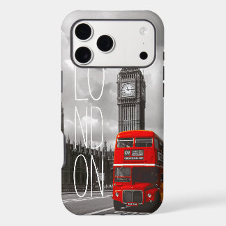 Vintage London City Roter Bus Big Ben Typografie