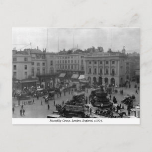 Vintage London England, Panorama des Piccadilly Ci Postkarte