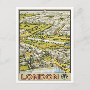 Vintage London England Postkarte