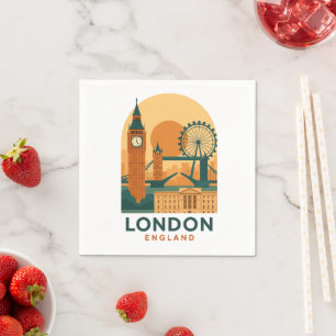 Vintage London England Servietten – Retro Big Ben
