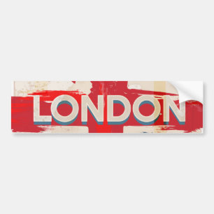 Vintage London Gewerkschafts Poster Autoaufkleber