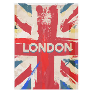 Vintage London Gewerkschaftsposter Tischdecke
