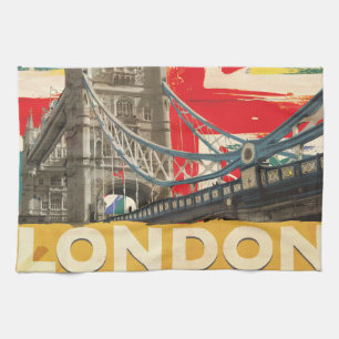 Vintage London Plakat Geschirrtuch